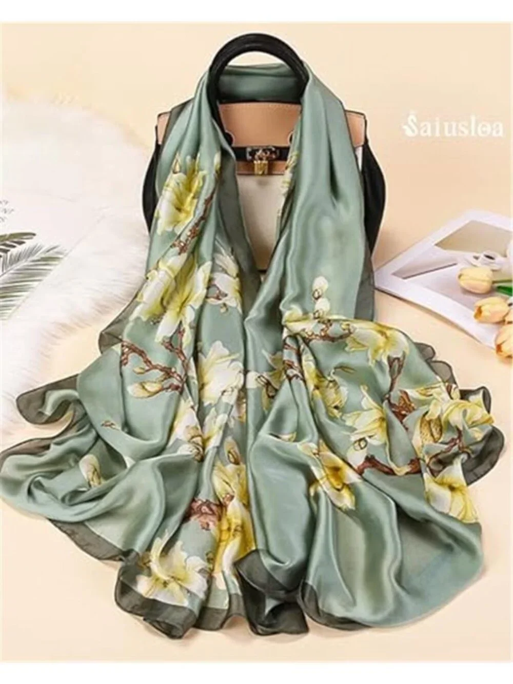 Dress Scarves Shawl Wraps Long Silky Scarf for Women Dressy Fashion Lightweight